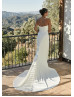 Ivory Satin Slit Modern Wedding Dress